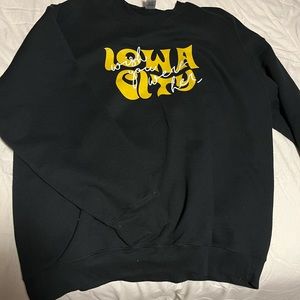XL black Iowa crew neck